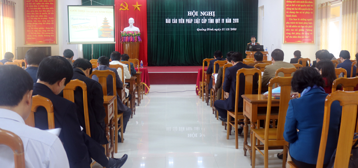 Bồi dưỡng kiến thức pháp luật cho báo cáo viên pháp luật cấp tỉnh