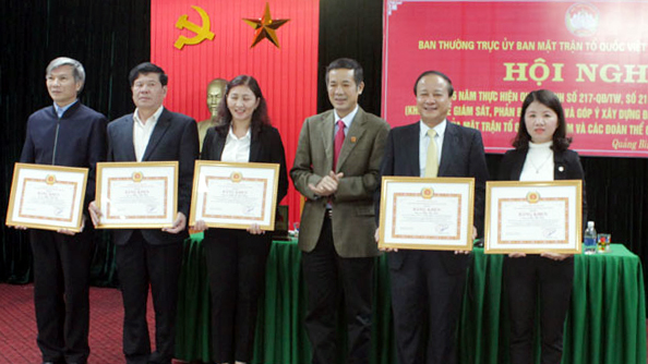 Mặt trận nỗ lực thực hiện nhiệm vụ giám sát, phản biện xã hội và góp xây dựng Đảng