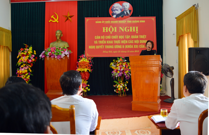 Đảng ủy Khối Doanh nghiệp tỉnh: Quán triệt Nghị quyết Hội nghị Trung ương 8 (khóa XII)