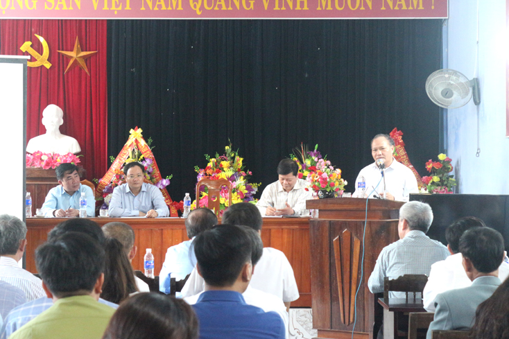 Đối thoại với người dân xã Quảng Sơn về dự án hệ thống thủy lợi Rào Nan