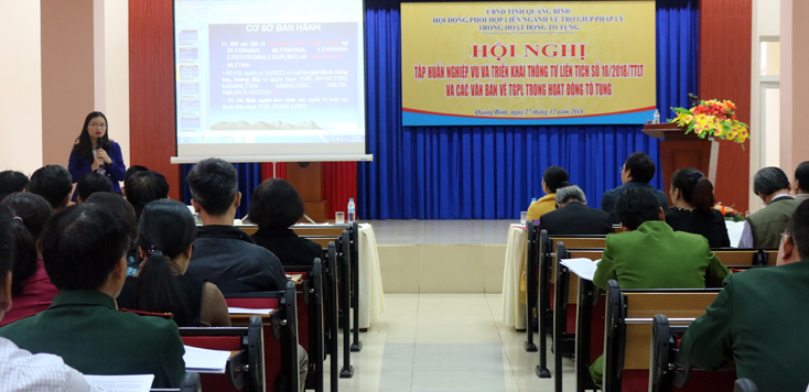 Triển khai các văn bản về trợ giúp pháp lý trong hoạt động tố tụng