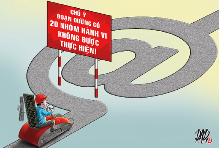 Từ 1-1-2019: cấm 20 nhóm hành vi trên mạng