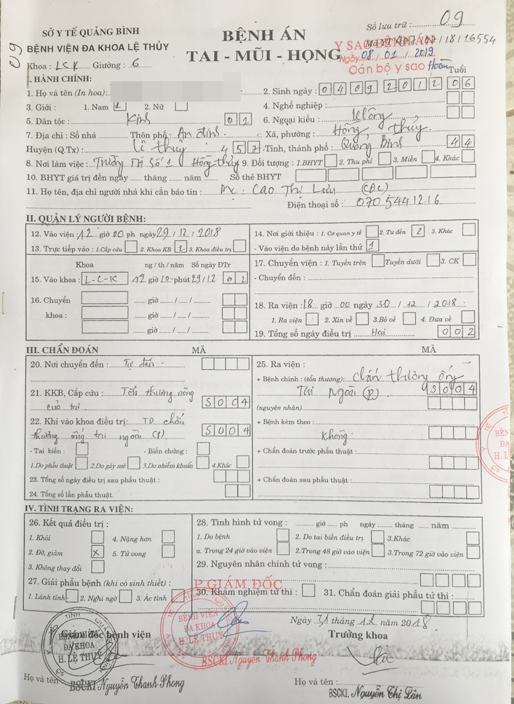 Sở Giáo dục-Đào tạo: Báo cáo vụ việc vi phạm của giáo viên Trường tiểu học số 1 Hồng Thuỷ