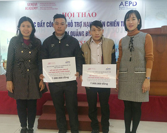 1.500 hộ gia đình có người khuyết tật, nạn nhân chiến tranh được hỗ trợ sinh kế