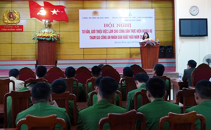 Giới thiệu việc làm cho chiến sĩ công an nghĩa vụ xuất ngũ