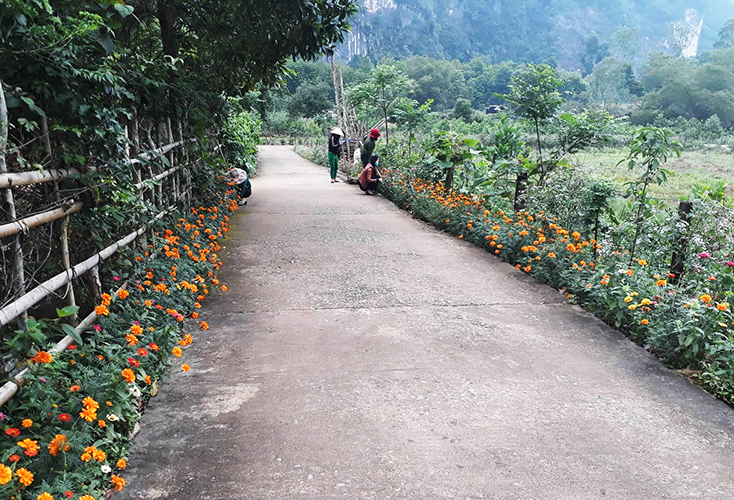 Hội LHPN huyện Minh Hóa:  Phát triển mô hình "Đoạn đường hoa phụ nữ"