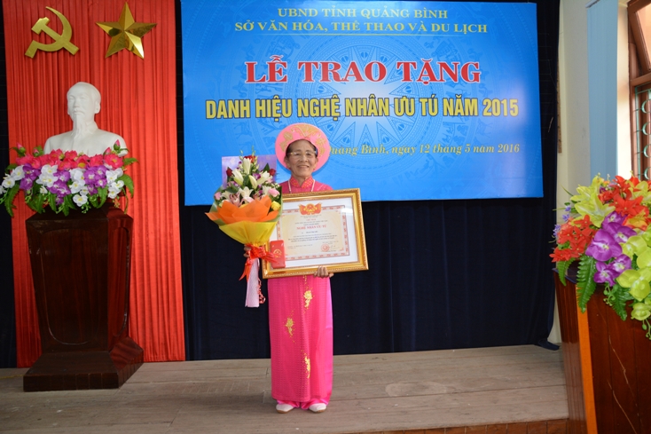 Quảng Bình có 7 nghệ nhân được phong tặng Nghệ nhân nhân dân, Nghệ nhân ưu tú