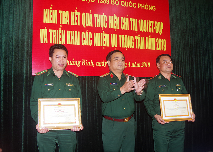 Ban chỉ đạo 1389 Bộ Quốc phòng:  Kiểm tra thực hiện Chỉ thị 109 của Bộ Quốc phòng