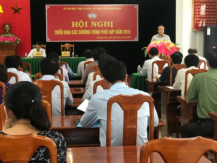 Ủy ban MTTQVN tỉnh: Triển khai các chương trình phối hợp năm 2019