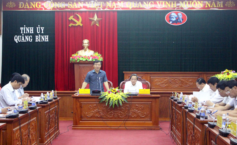 Đoàn công tác Văn phòng Trung ương Đảng làm việc với Thường trực Tỉnh ủy Quảng Bình