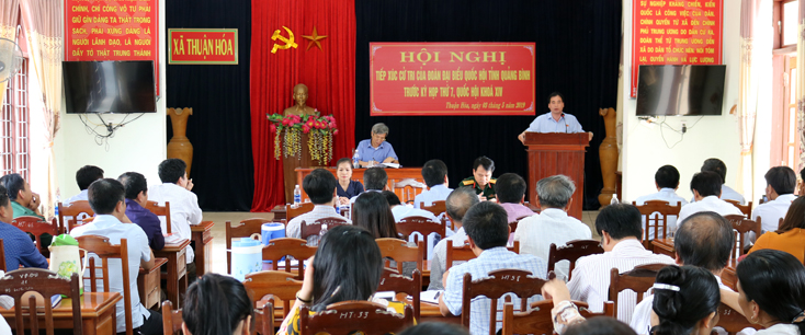 Đại biểu Quốc hội tiếp xúc cử tri tại huyện Tuyên Hóa và Minh Hóa