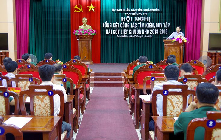 Ban chỉ đạo 515 tỉnh: Tổng kết công tác tìm kiếm, quy tập hài cốt liệt sỹ mùa khô 2018-2019