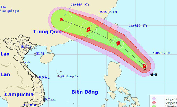 Bão gần Biển Đông đang mạnh lên, Bắc Bộ, Bắc Trung Bộ mưa dông