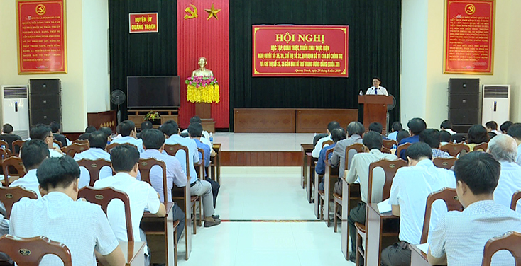Quảng Trạch, Minh Hóa: Quán triệt triển khai thực hiện các nghị quyết, chỉ thị của Trung ương