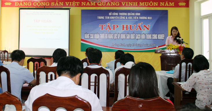 Tập huấn nâng cao nhận thức và năng lực áp dụng sản xuất sạch hơn trong công nghiệp