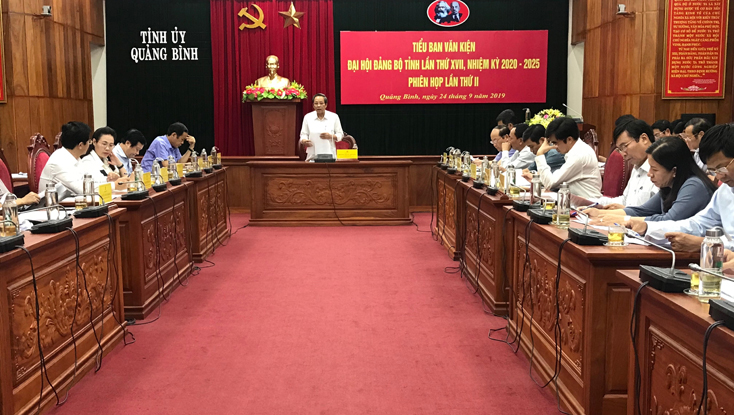 Cho ý kiến về đề cương tổng quát Báo cáo Chính trị trình Đại hội đại biểu Đảng bộ tỉnh lần thứ XVII, nhiệm kỳ 2020-2025