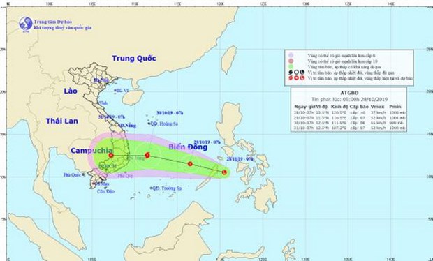 Vùng áp thấp xuất hiện gần Biển Đông và có khả năng mạnh lên thành bão