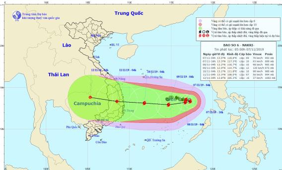 Dự báo thời tiết hôm nay: Bão số 6 có khả năng đổi hướng, gió giật cấp 12