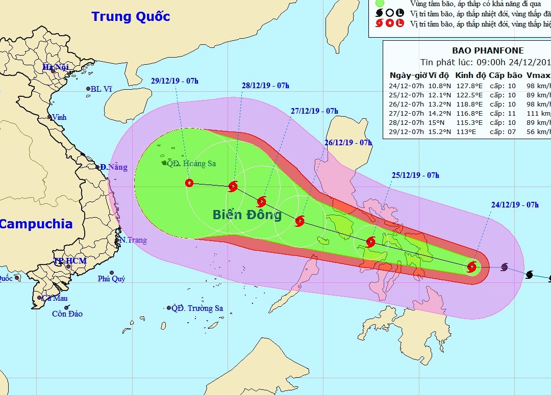 Công điện hỏa tốc chỉ đạo ứng phó bão PHANFONE