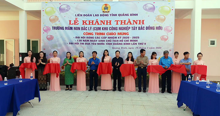 LĐLĐ tỉnh: Khánh thành công trình mở rộng trường mầm non Bắc Lý