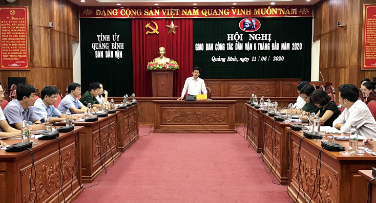 Giao ban công tác dân vận 6 tháng đầu năm 2020