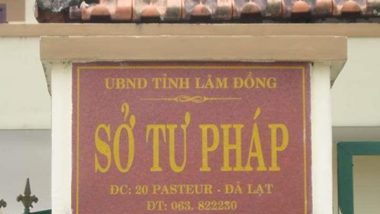 Kỷ luật khiển trách Giám đốc Sở Tư pháp tỉnh Lâm Đồng