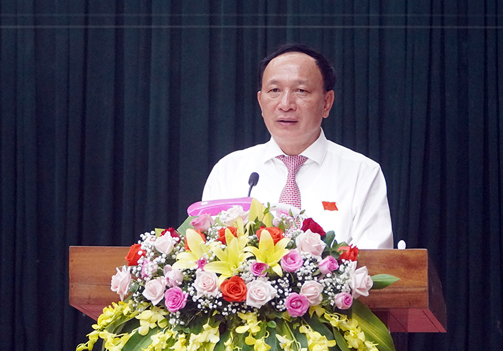 Phát biểu khai mạc kỳ họp thứ nhất, HĐND tỉnh khóa XVIII của đồng chí Trần Hải Châu, Phó Bí thư Thường trực Tỉnh ủy, Chủ tịch HĐND tỉnh