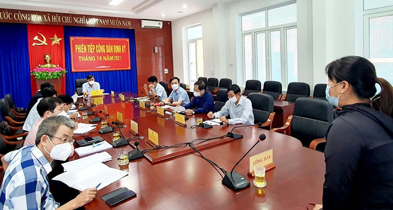 Người dân đến phiên tiếp công dân định kỳ sẽ phải test nhanh Covid-19