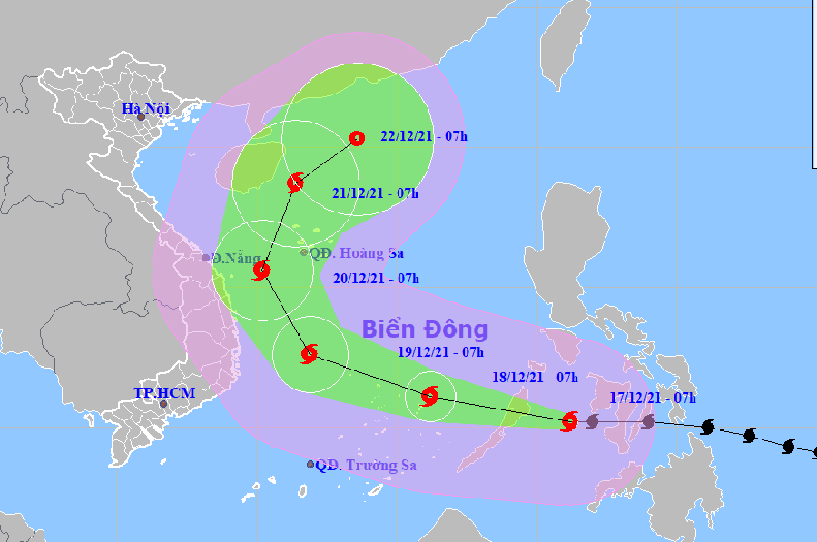 Công điện về việc triển khai các biện pháp ứng phó với siêu bão RAI