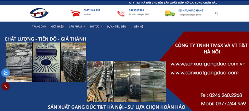 Công ty T&amp;T Hà Nội cung cấp nắp hố ga theo yêu cầu, giao hàng tận nơi