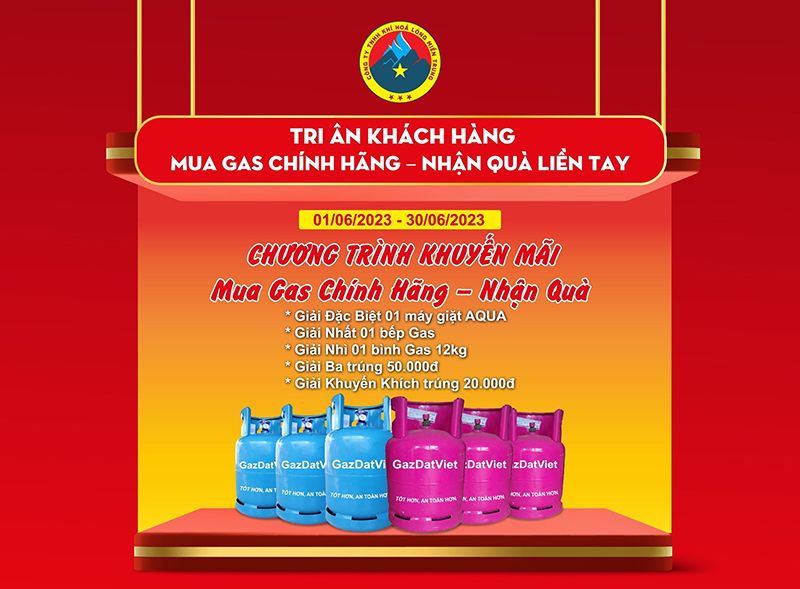 Chương trình khuyến mãi " Mua Gas Chính Hãng – Nhận Quà Liền Tay"