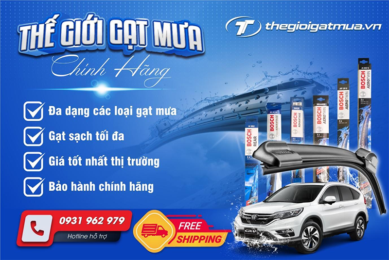 Gạt mưa Bosch - Thương hiệu được ưa chuộng hàng đầu hiện nay