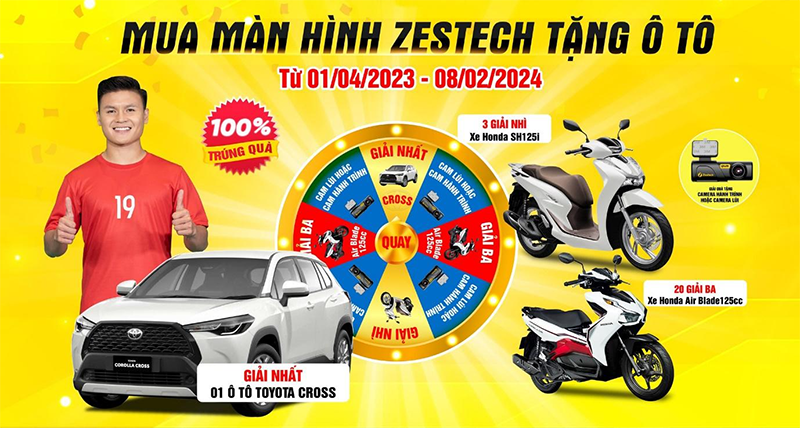 Màn hình ô tô Zestech phân khúc giá rẻ "siêu hot" tại Auto Châu Á