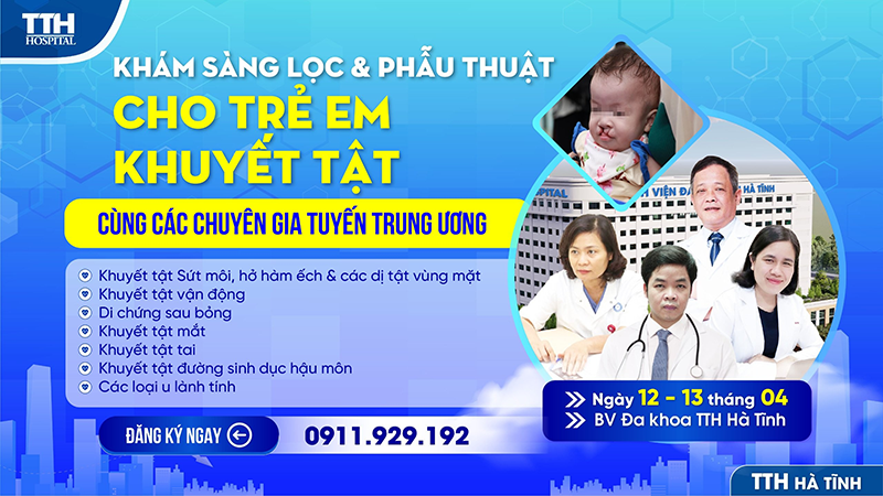 Phẫu thuật cho trẻ em khuyết tật tại BVĐK TTH Hà Tĩnh cùng chuyên gia trung ương