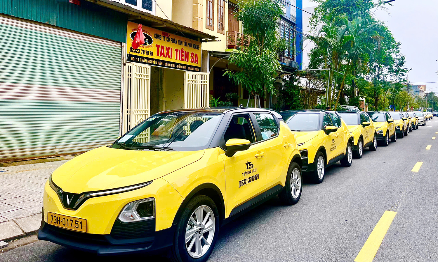 Taxi Tiên Sa Quảng Bình đưa dòng xe điện VF5 Plus vào kinh doanh