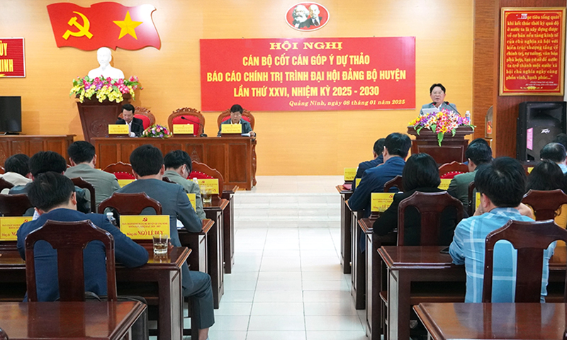 Quảng Ninh: Góp ý dự thảo báo cáo chính trị trình Đại hội đại biểu Đảng bộ huyện lần thứ XXVI