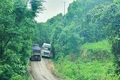 Một đoạn đường Phạm Hồng Thái ở Đông Hà xuống cấp nghiêm trọng