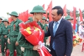Phó Bí thư Thường trực Tỉnh ủy, Chủ tịch HĐND tỉnh Nguyễn Đăng Quang dự lễ giao nhận quân năm 2024 tại TP. Đông Hà